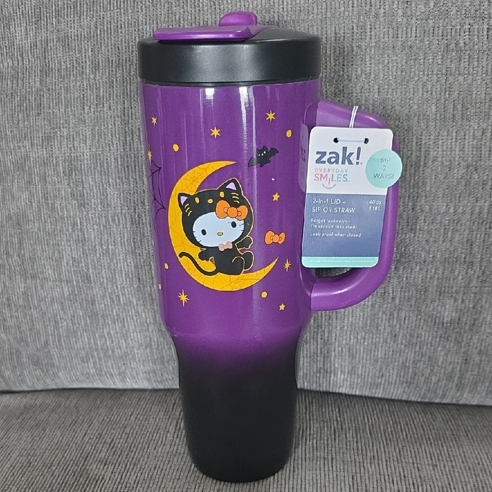 Purple Zak! Hello Kitty 40oz. Tumbler,‎ New.